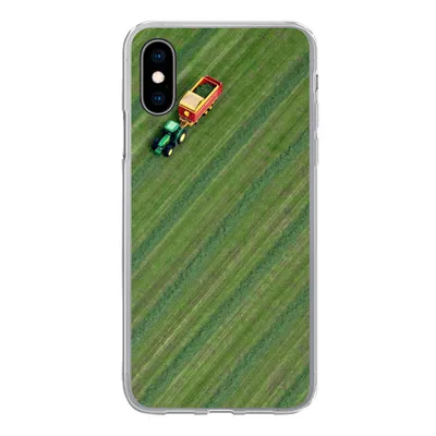 Produktbild von MuchoWow® Handyhülle Schutzhülle Hülle für iPhone X Zugmaschine - Anhänger - Grün Silikon Softcase Handy Hülle - Handyhülle