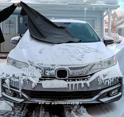 Produktbild von Schneeschutz - Frontscheibenabdeckung für Auto- Eisschutz, Autoscheibenabdeckung Winter, Frostschutzmatte für Windschutzscheibe - CARCOVER