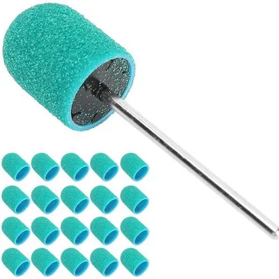 Produktbild von Nagelbohrerset - Schleifaufsatz für Blockbohrmaschine - Schleifbandbohrer - Nageldesign - Polierscheiben-Set - 10 x 15 mm - Nagelset