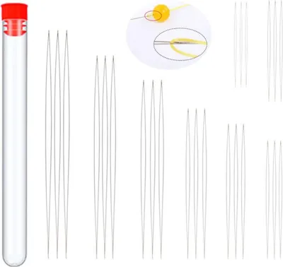 Produktbild von 24 Stück Perlennadel, Bead Nadeln, Perlen Nadeln, Edelstahl Nähnadeln, Große Auge Perlen Nadel für Handwerk und Schmuckherstellung