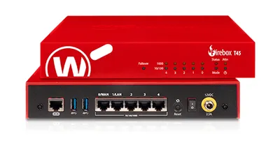 Obrázek produktu pro WatchGuard Firebox T45-PoE, 3,94 Gbit/s, 3,94 Gbit/s, 1,44 Gbit/s, 460 Mbit/s, 1,58 Gbit/s, 0,874 Gbit/s