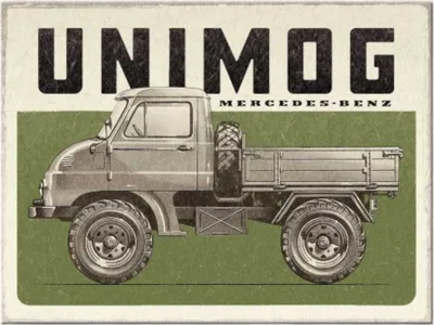 Produktbild von Nostalgic-Art - Magnet 6 x 8 cm - Daimler Truck - Unimog Vintage