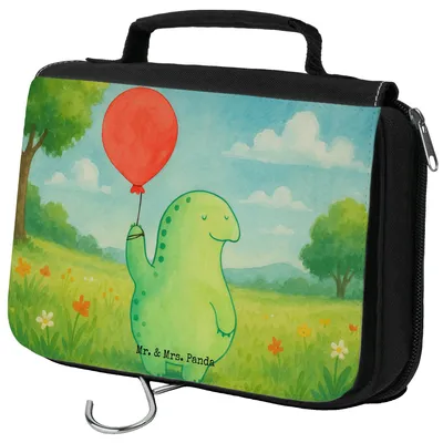 Produktbild von Mr. & Mrs. Panda Kulturbeutel Schildkröte Luftballon Design - Weiß - Geschenk, kosmetiktäschchen, kulturtäschchen, Waschbeutel, glücklich, Kulturtasche, Jahrmarkt
