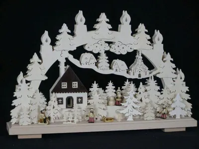 Produktbild von Schwibbogen mit Winterkinder und Beleuchtung BxHxT 50x32x7cm NEU