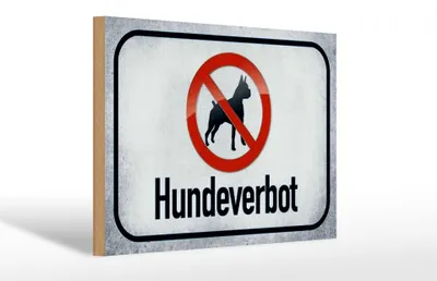 Produktbild von Holzschild Hinweis 30x20cm Hund Hundeverbot
