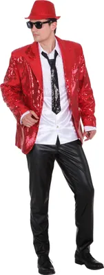 Produktbild von Show Jackett mit Pailletten rot Gr. 52/54