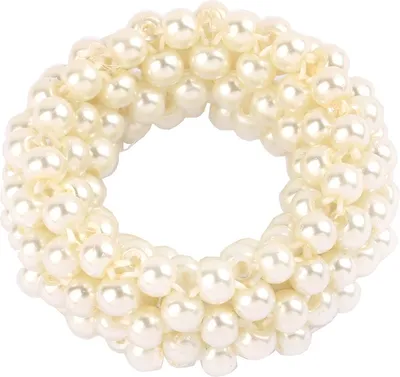 Produktbild von A&A Perlen Zopfring 4cm creme 2,5cm hoch