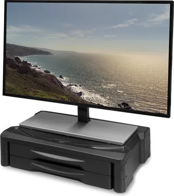 Produktbild von ACT Monitorständer extrabreit mit zwei Schubladen, höhenverstellbar AC8215