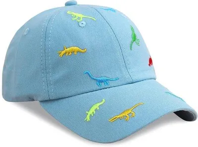 Immagine prodotto di Cappellino da baseball per bambini blu con stampa di animali, protezione UV, regolabile
