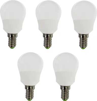 Produktbild von 5 x LED Glühlampe Glühbirne Kugel E14 6W 6 Watt 520 Lumen 3000 Kelvin