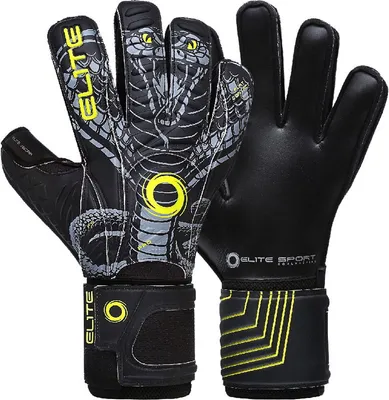 Produktbild von Elite Sport Vibora Torwarthandschuhe - Schwarz / Neongelb  | Größe: 11