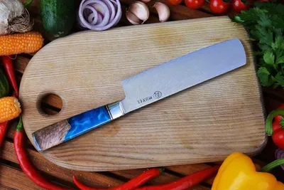 Obrázok produktu pre Nôž Nakiri Tradičný ázijský nôž na zeleninu Damascénsky sekáčik Mäsiarsky nôž