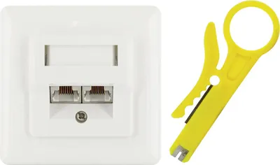 Produktbild von Schwaiger STP-Netzwerkdose Cat6, UP geschirmt