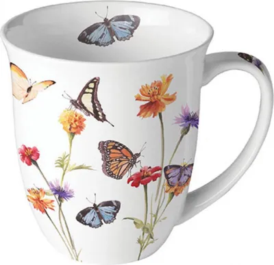 Produktbild von Ambiente Becher Schmetterlingsgarten 400ml