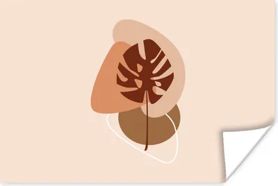 Produktbild von MuchoWow® Poster Sommer - Monstera - Abstrakt 60x40 cm - Schlafzimmerdekoration