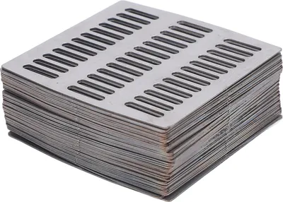 Image de 40 caches pour orifices d'aération en acier inoxydable, 70 mm – Grilles d'aération pour tuiles, découpables sur mesure, empilables, protection anti-insectes, inoxydables