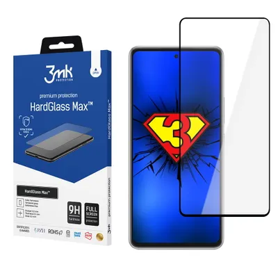 Produktbild von 3mk Display Gehärtetes Glas HardGlass Max für Samsung Galaxy A53 5G 0,3mm 9H