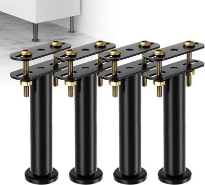 Produktbild von Verstellbare Steunpoten für Betten - Höhe 15-25 cm - 4 Stück - Robuste Mittenstümpfe