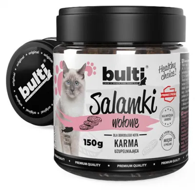 Zdjęcie produktu dla Przysmak dla kota BULTI Salamki wołowe 150g