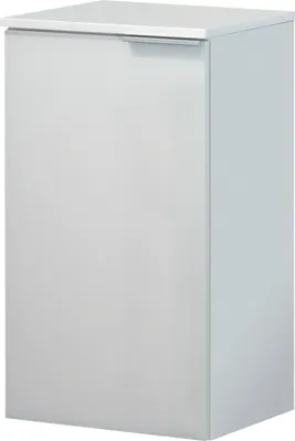 Produktbild von FACKELMANN Unterschrank KARA / Soft-Close-System / Maße (B x H x T): ca. 41 x 70 x 32 cm / hochwertiger Schrank fürs Bad / Türanschlag links / Korpus: Weiß matt / Front: lackiertes Glas in Weiß