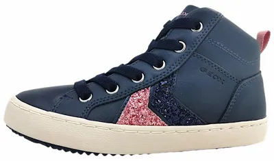 Image de Chaussures pour enfants Geox Kalispera, bottines à lacets pour filles, couleur bleue, modèle décontracté