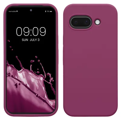 Produktbild von kwmobile Handyhülle für Google Pixel 9a Hülle, für Pixel 9a Case - Hülle Silikon - kabelloses Laden - Magenta Lila