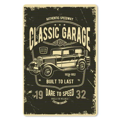 Produktbild von MuchoWow® Mauspad Mousepad Mancave - Auto - Retro - Garage 40x60 cm - Mousepads - Maus Mat - Pad - Mausunterlage - Schreibtisch Accesoire