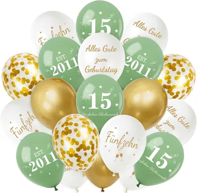 Image de Ballons roses dorés, lot de 30, en latex et avec confettis, pour la décoration d'anniversaire