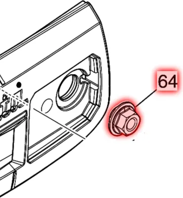 Produktbild von Makita Original Ersatzteil Flanschmutter 162494-8 für Kettensägen