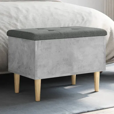 Produktbild von Möbel Sitzbank mit Stauraum Betongrau 62x42x46 cm Holzwerkstoff - Sitzbänke &36497