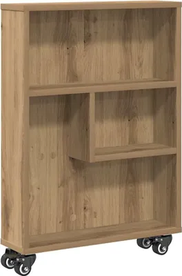 Zdjęcie produktu dla vidaXL Wózek do przechowywania wąski dąb Artisan 48x13x68 Materiał drewnopochodny