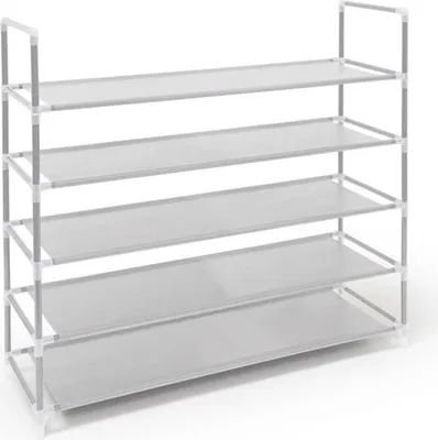 Productafbeelding van Relaxdays 4052025047368, Open, Zwart, Grijs, Fleece, Kunststof, Staal, 4 planken, 905 mm, 870 mm