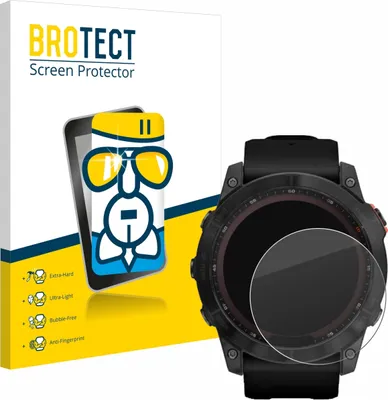 Produktbild von BROTECT Schutzglas für Garmin Fenix 7X (51 mm) Schutzfolie Panzer Folie Glas Display Schutz klar