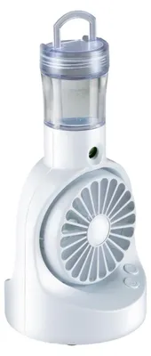 Zdjęcie produktu dla Mini wentylator USB-C z funkcją rozpylania, przenośny, ręczny, zasilany akumulatorem, ładowany przez USB, pojemność zbiornika 25 ml, kolor biały