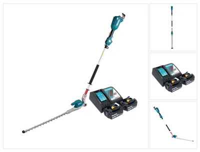 Zdjęcie produktu dla Akumulatorowe nożyce do żywopłotu Makita DUN 500 WRF2 18 V 50 cm bezszczotkowe + 2x akumulator 3,0 Ah + ładowarka
