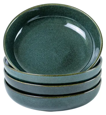4er-Set Dessertschalen, 20 cm, Porzellan, grün