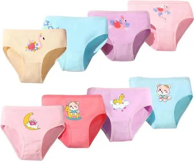 Baumwoll-Boxershorts für Mädchen 8er-Pack mit Tierdruck, Bequeme Unterwäsche für Kleinkinder von 2-10 Jahren, Größen 98-140