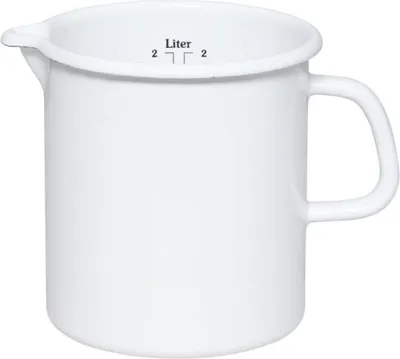 Produktbild von Riess Küchenmaß Ø14cm 2 Liter Emaille Classic Weiss