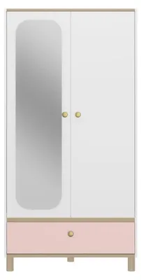 Image de Galipette Armoire 2 portes 1 tiroir rose