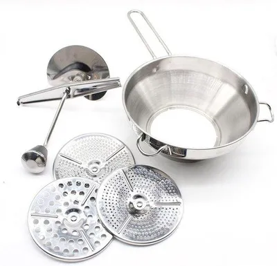 Immagine prodotto di Passaverdure RVS con 3 fessure - Per salse, yogurt, frullati e pappe - Acciaio