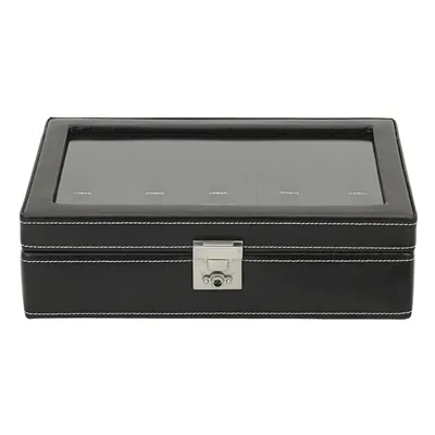 Produktbild von Friedrich Lederwaren Uhrenkasten London Leder 10 Uhren schwarz, 26105-2
