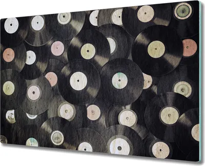 Produktbild von Glas-Herdabdeckplatte Glaskeramikkochfeld-Abdeckung Spritzschutz - 80x52 cm - Vinyls Retro Vintage