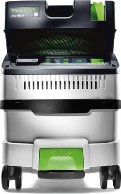 Produktbild von Festool CTL MIDI I, Trocken&Nass, Schwarz, Grün, Weiß, L, Berührung, 15 l, 12,5 l