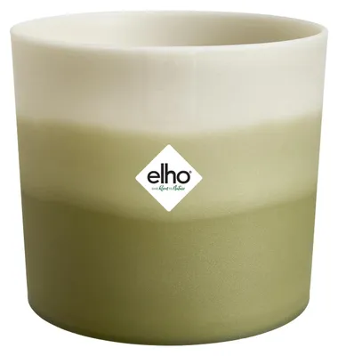 Immagine prodotto di elho Colour Gradiant Rotondo 16 cm - Vaso da fiori per interni - Plastica riciclata al 100% - Ø 15,9 x H 14,7 - Verde/Verde bambù