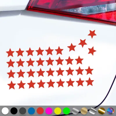 Produktbild von PantherPixel Sterne Set Aufkleber Mehrteilige Sterneaufkleber Sticker Auto Geschenkidee Farbe Rot