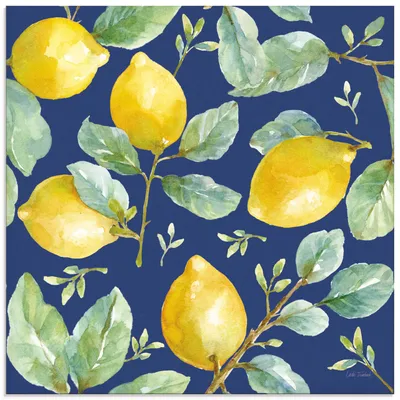 Produktbild von ARTland Glasbild Le Citron Pattern IB Größe: 30x30 cm