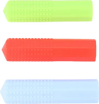 Produktbild von 3 Stück Stift- oder Bleistiftgewichte, Silikon, bequemer Griff, Handschrifthilfe für Kinder, Farben
