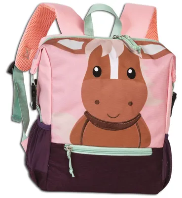 Produktbild von Fabrizio Pferd Reißverschluss Kinderrucksack rosa lila Polyester recycelt ORI220A