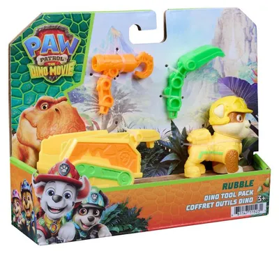 Productafbeelding van Paw Patrol De Dinofilm: figuur met wagentje Rubble