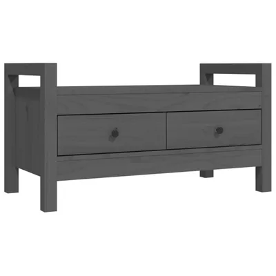 Obrázok produktu pre vidaXL Lavica do predsiene sivá 80x40x43 cm Masívne borovicové drevo